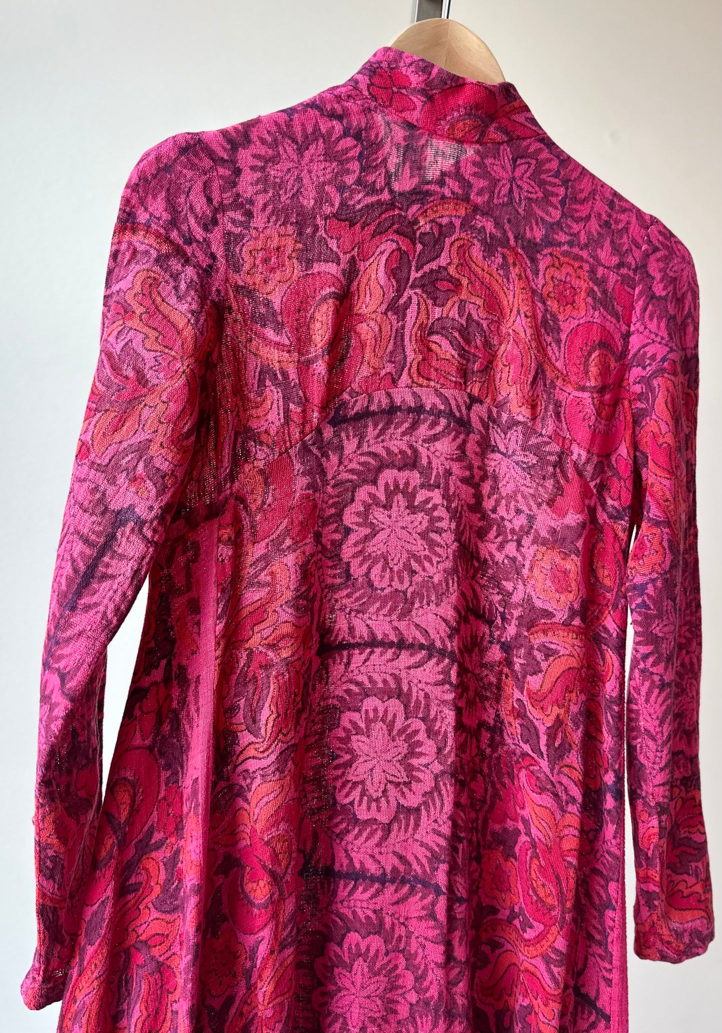Boho Mock Neck Drunk Tank Pink Empire Waist Maxi Dress