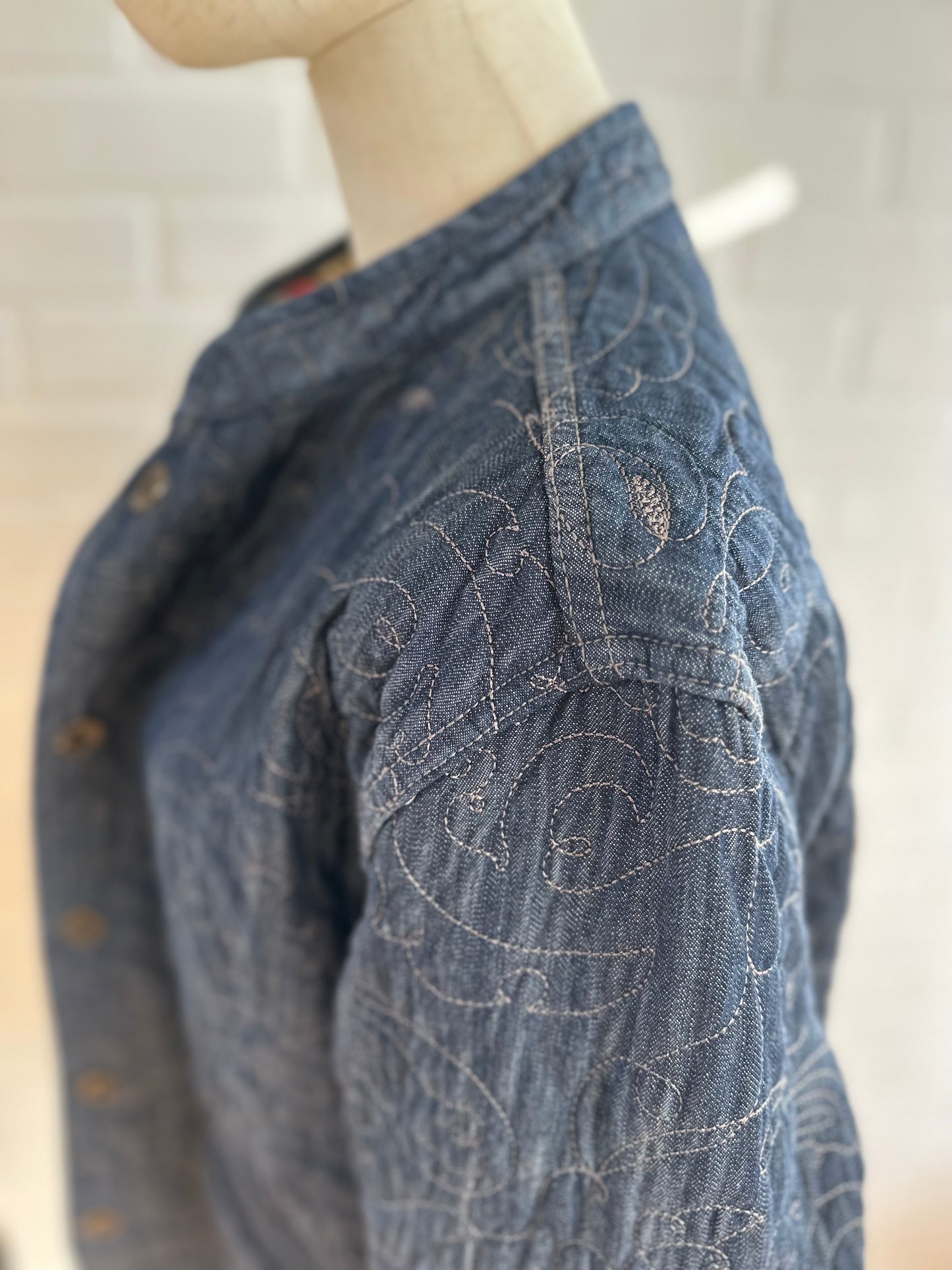 Colorful Reversible Quilted Utility Jacket.