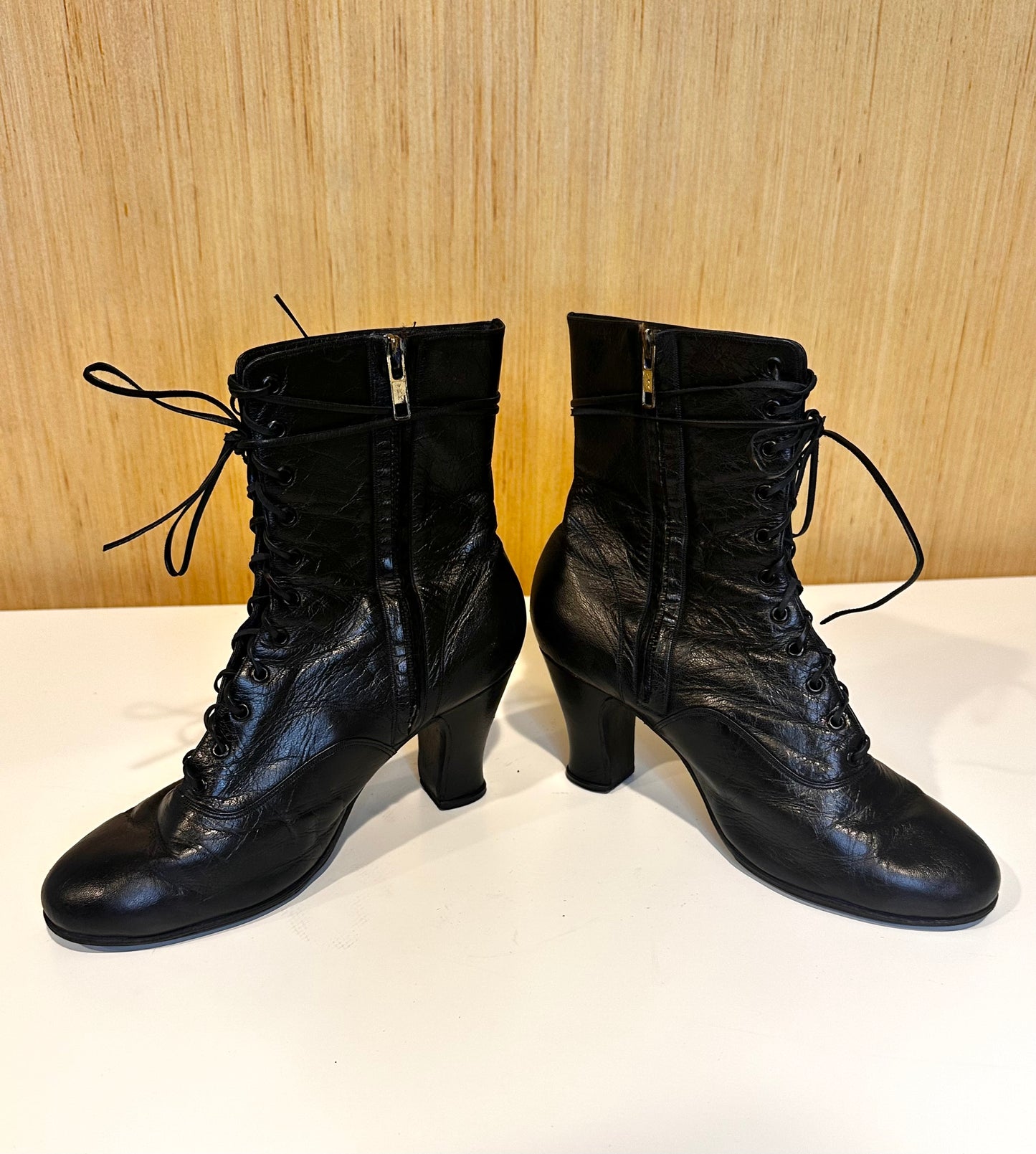 Victorian Style Black Boots Perfect for Witch's Costume 7.5/8