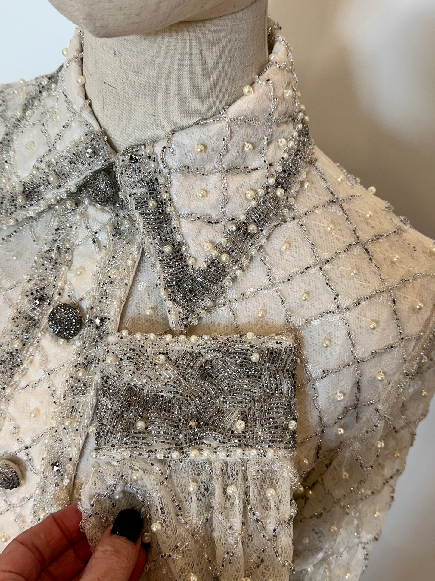 SOLD! 1960's/70's OOAK Beaded Tunic Top.