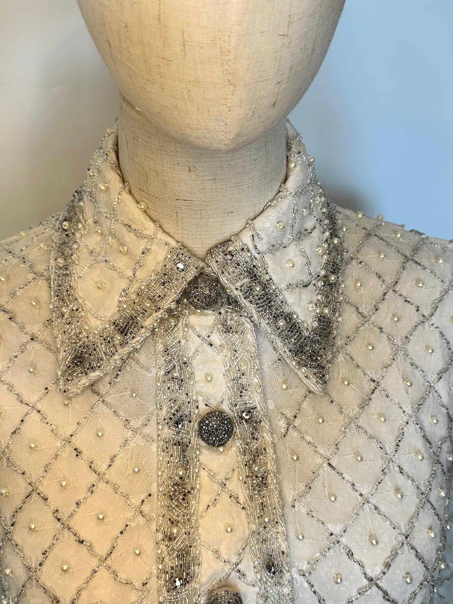 SOLD! 1960's/70's OOAK Beaded Tunic Top.