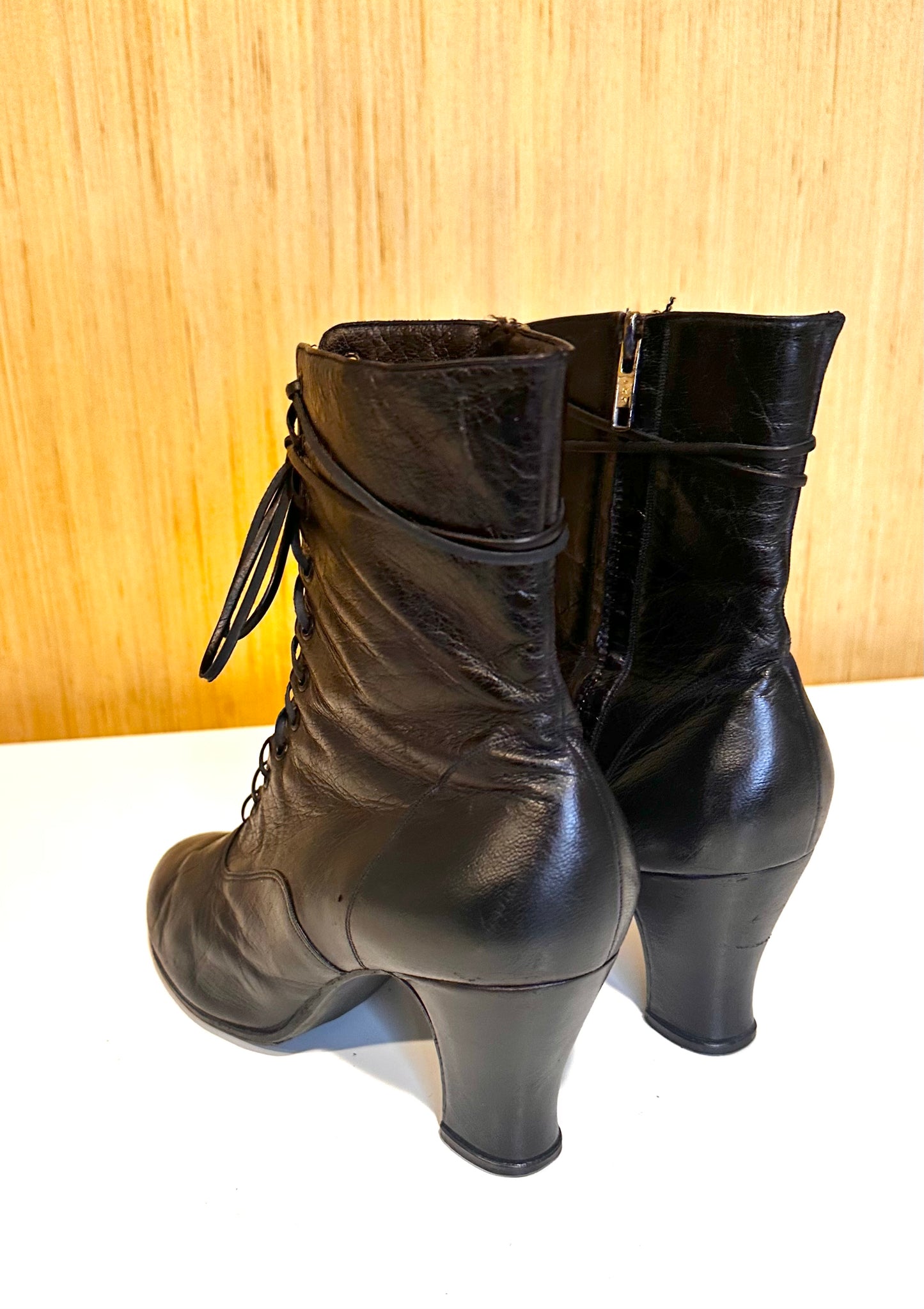 Victorian Style Black Boots Perfect for Witch's Costume 7.5/8