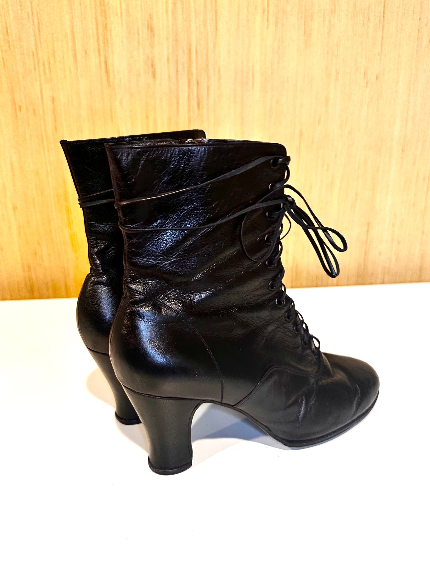 Victorian Style Black Boots Perfect for Witch's Costume 7.5/8