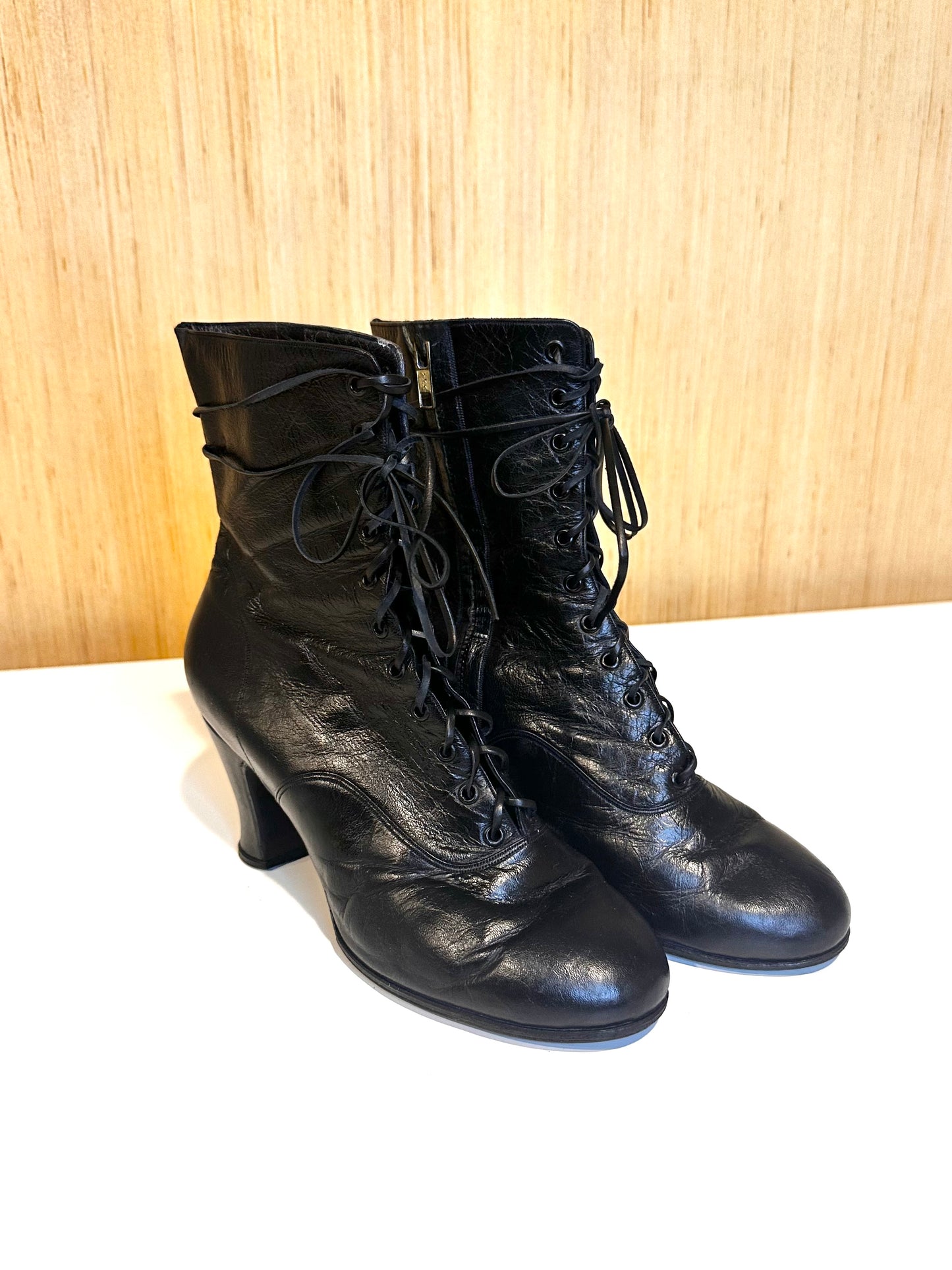 Victorian Style Black Boots Perfect for Witch's Costume 7.5/8